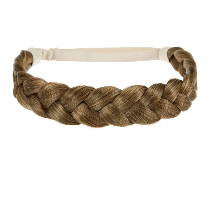 TOECWEGR Braid Headband 3 Strand Synthetic Braided Hair Headband Stretch Plaited Hairpiece Fashion Girl Costume Hair Accessory